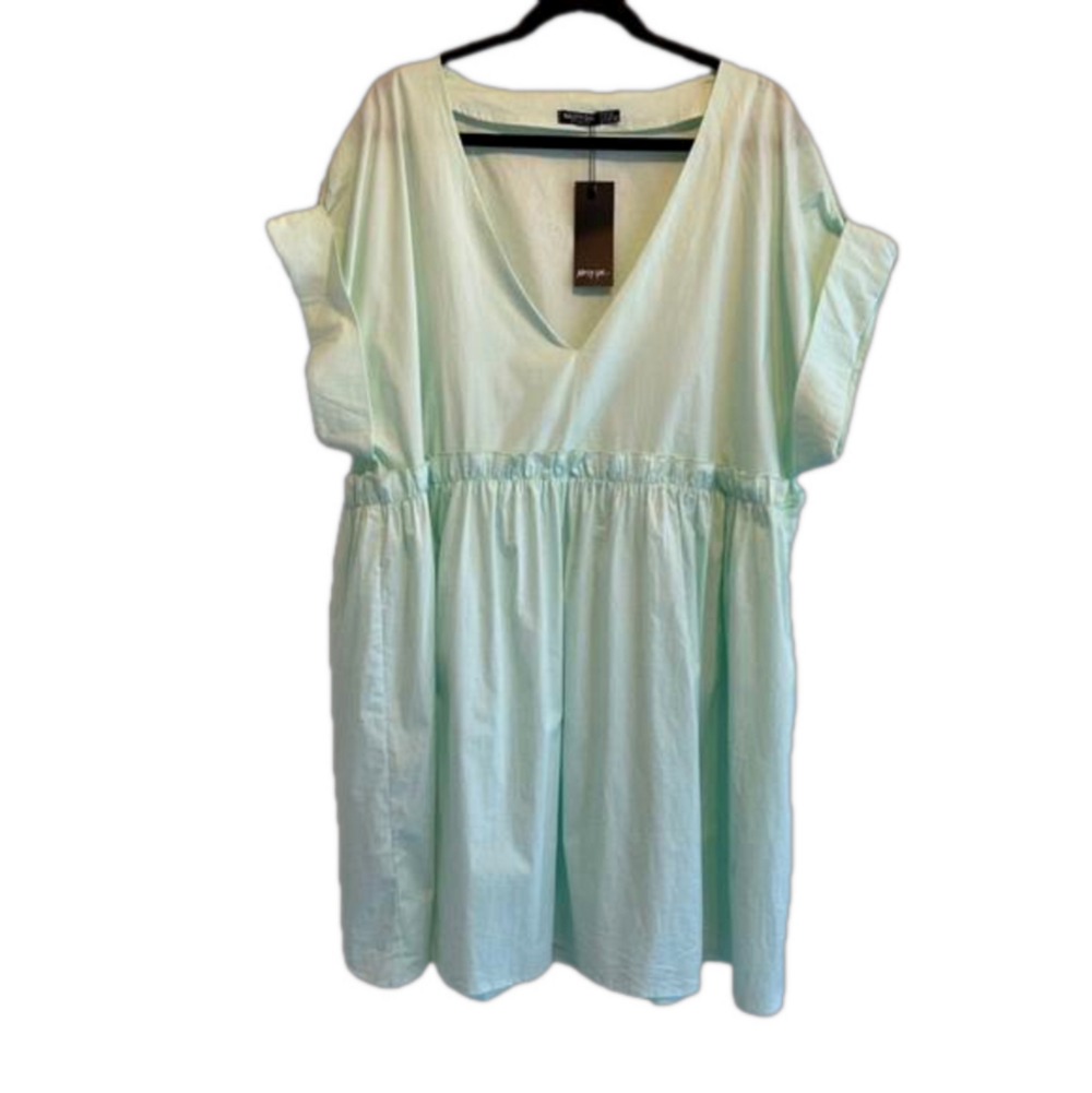 Nasty Gal Women's Pale Green Ruffle Dress UK 22